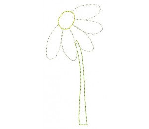 Stickdatei - Gänseblümchen Fransenappli